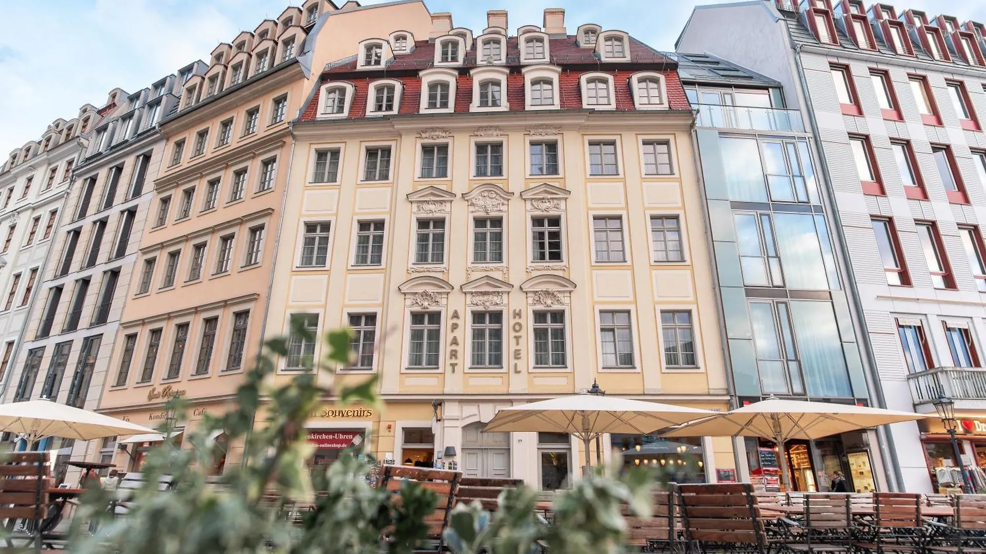 Modernes Apartment Mit Blick Zur Frauenkirche Дрезден